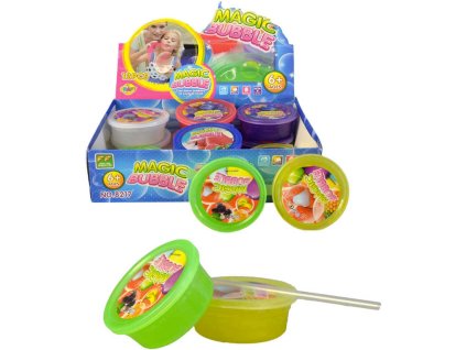 Magická hmota zábavné bubliny set s brčkem v krabičce 6 barev