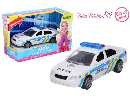 Auto policejní s efekty 15,5 cm - Míša Růžičková - mluví česky, český obal