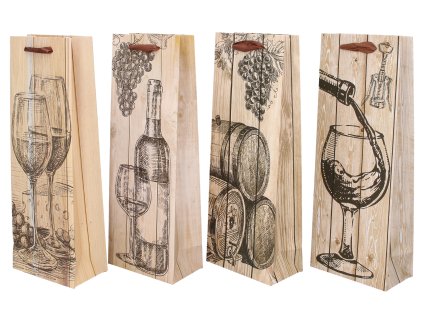 Dárková taška na láhev M 12x35x9cm Celorok