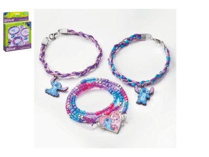 Kreativní sada Vyrob si náramky Stitch v krabičce 17,5x24,5x3,5cm