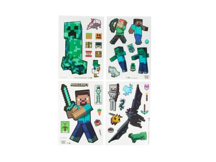 Minecraft samolepky na sklo sada