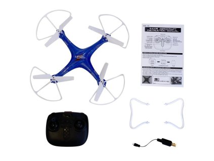 RC Dron Pioneer LED světlo, 2,4GHz, USB dobíjení, 360°