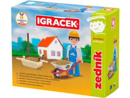 EFKO IGRÁČEK Zedník povolání set figurka kloubová s doplňky