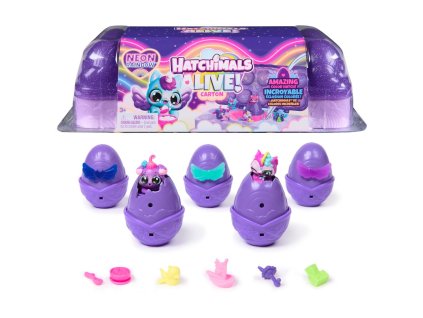 HATCHIMALS KARTÓN ZVIERATIEK NEÓNOVÁ DÚHA