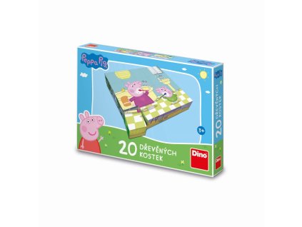 PEPPA PIG: VESELÝ DEŇ 20 Drevené licenčné kocky