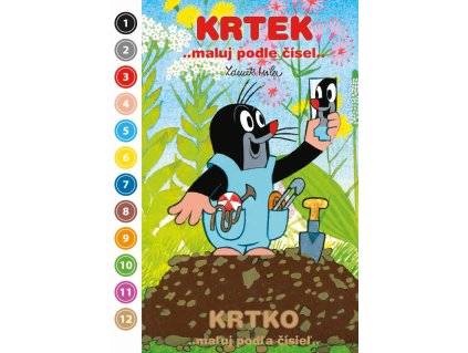 Maľuj podľa čísiel - Krtko 1