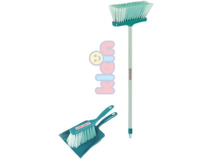 KLEIN Leifheit zelený uklízecí plastový set 2 smetáky + lopatka