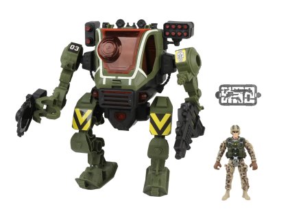 Robot bojový mecha vojenský s efekty set 26 cm