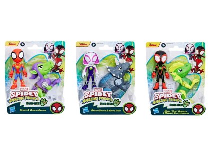 SPIDER-MAN SPIDEY AND HIS AMAZING FRIENDS 2-PACK FIGÚRIEK HRDINOVIA A DINO-ZLOČINCI
