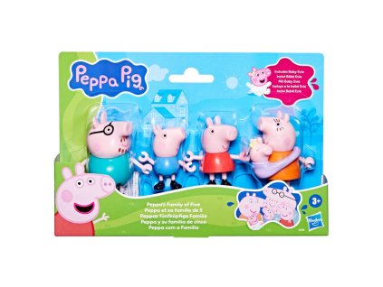 HASBRO - Prasiatko Peppa Pig rodinka, 5 figúrok
