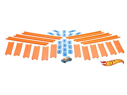 Hot Wheels track builder dlhá dráha s angličákom