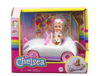 Barbie Chelsea a kabriolet s nálepkami