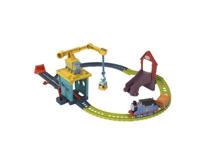 Fisher Price vláčkový set so žeriavom a motorovou mašinkou