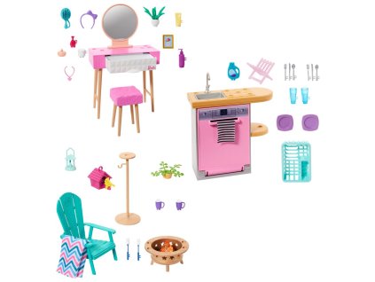 Barbie štýlový nábytok asst