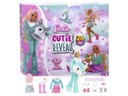 Barbie CUTIE REVEAL Advetntní kalendár 2024