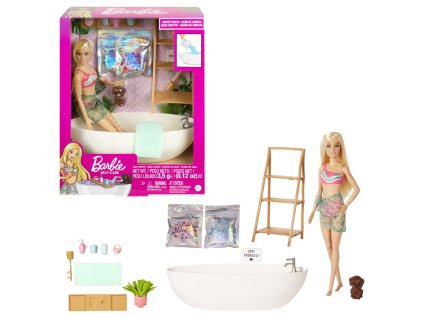 Barbie bábika a kúpel s mydlovými konfetami blondínka