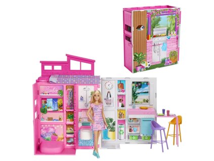 Barbie domček s bábikou