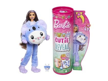 Barbie CUTIE REVEAL Barbie v kostýme - zajačik vo fialovom kostýme koaly