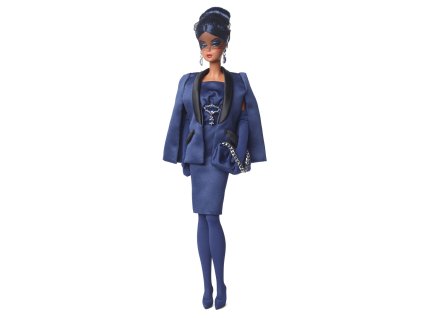 Barbie bábika v zafírovej modrej róbe
