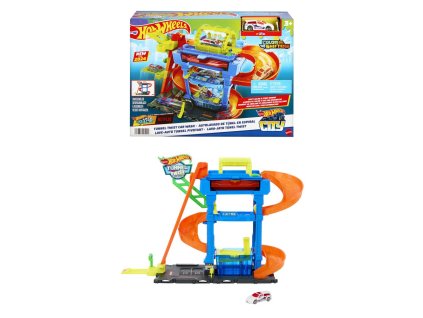 Hot Wheels City color shifters autoumyváreň s otočným tunelom