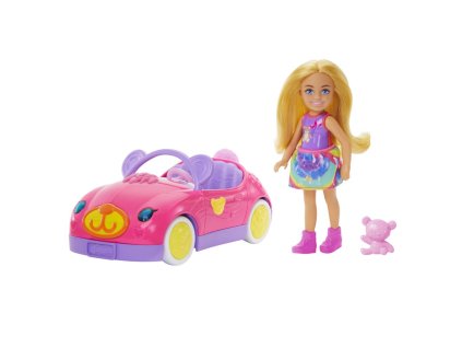 Barbie Chelsea a mackovia autíčko