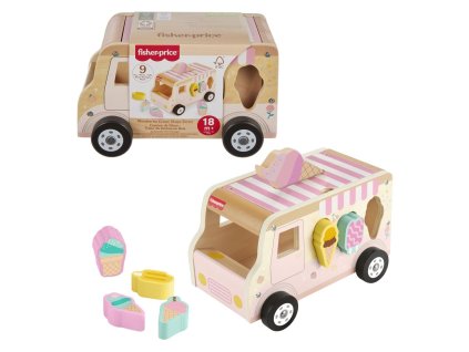 Fisher Price DREVENÁ VKLADAČKA ZMRZLINÁRSKE AUTO