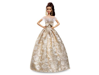 Barbie Vianočná bábika čiernovláska 2025