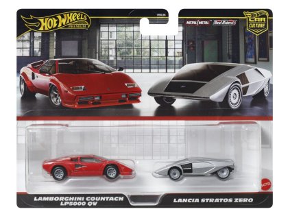 Hot Wheels 2ks prémiový angličák - Lancia/Lambo
