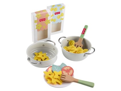 Fisher Price drevené hrnce a panvice