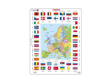 EURÓPA MAPA / VLAJKY 70 d. EDU Puzzle