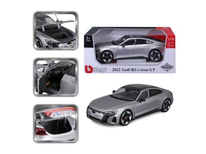 Bburago 1:18 Top Audi RS E-tron GT Silver