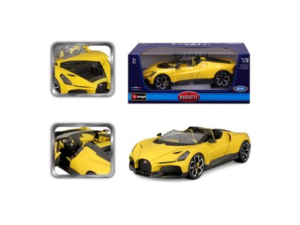 Bburago 1:18 TOP - Bugatti Mistral - Yellow