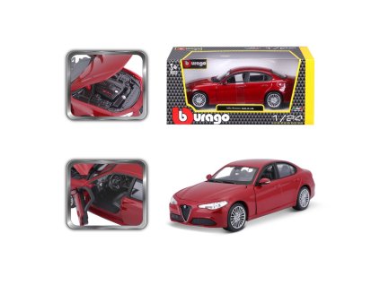 Bburago 1:24 Plus Alfa Romeo Giulia (2016) Metallic Red