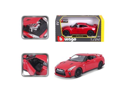 Bburago 1:24 Plus Nissan GT-R Red