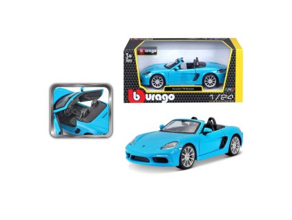 Bburago 1:24 Plus Porsche 718 Boxster Blue