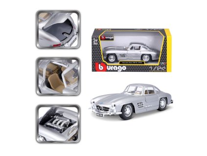 Bburago 1:24 Mercedes Benz 300SL Silver