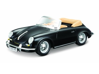 Bburago 1:24 Porsche 356 B Cabriolet Black