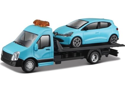 Bburago 1:43 Odťahovka + Renault Clio modré