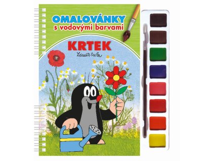 Omaľovanky s vodovými farbami a štetcom - Krtko 3