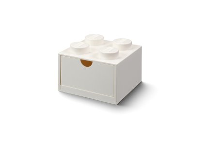LEGO stolný box 4 so zásuvkou - biela