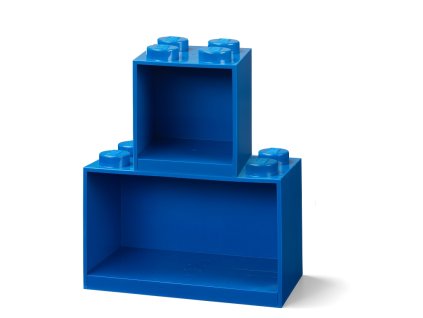 LEGO Brick závesné police, set 2 ks - modrá