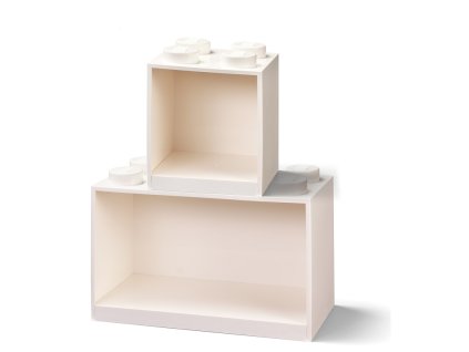 LEGO Brick závesné police, set 2 ks - biela