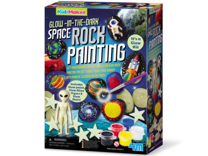 4M Maľovanie na kamene vesmír, v tme svieti