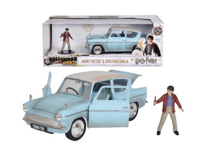 Harry Potter Auto Ford Anglia 1959 1:24 s figúrkou Harryho Pottera