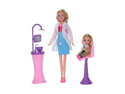 Panenka zubařka s holčičkou 29 cm