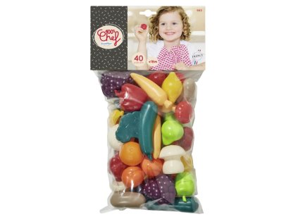 Zelenina a ovocie rôzne druhy, 40 ks