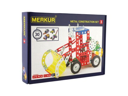 Stavebnice MERKUR 3 30 modelů 273ks v krabici 36x26,5x5,5cm
