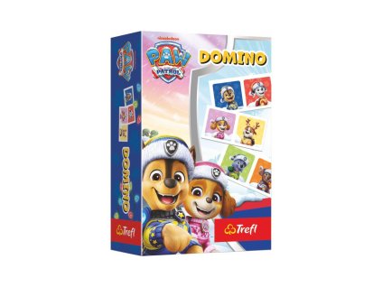 Domino papírové Tlapková patrola/Paw patrol 28 kartiček společenská hra v krabici 10x15x4cm