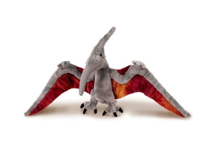 Pteranodon dinosaurus plyš 65x28cm šedivý 0m+