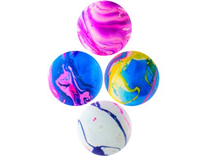 Míček strečový mačkací mramorový 7cm relaxační balonek v síťce 4 barvy